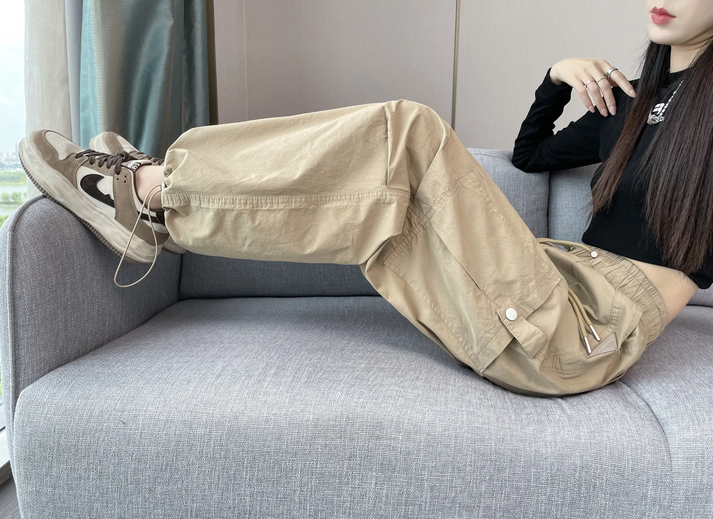 Women's Lightweight and Breathable High Waisted Cargo Pant