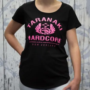 Womens Vintage T-Shirt - Black/Pink