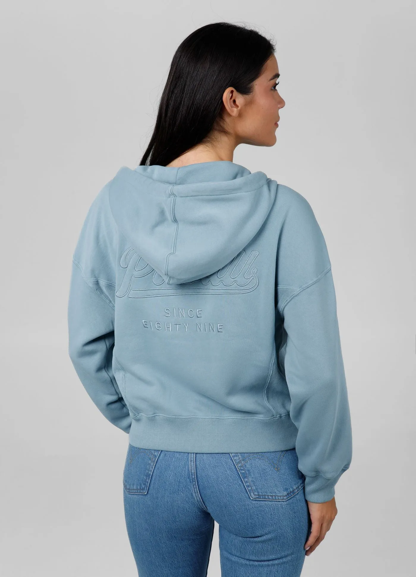 Women's zip-up hoodie Washed Manzanita II - Blue