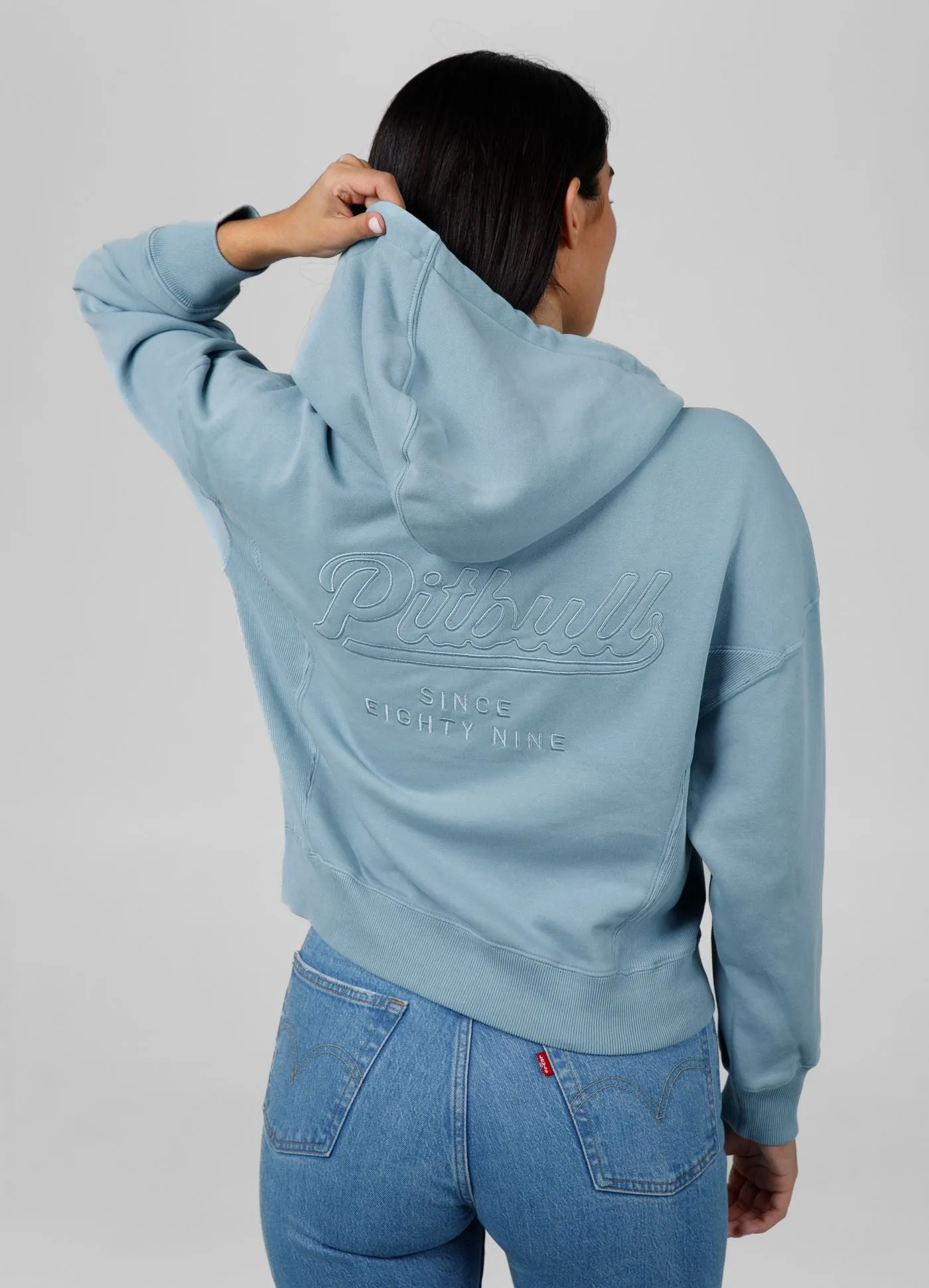 Women's zip-up hoodie Washed Manzanita II - Blue