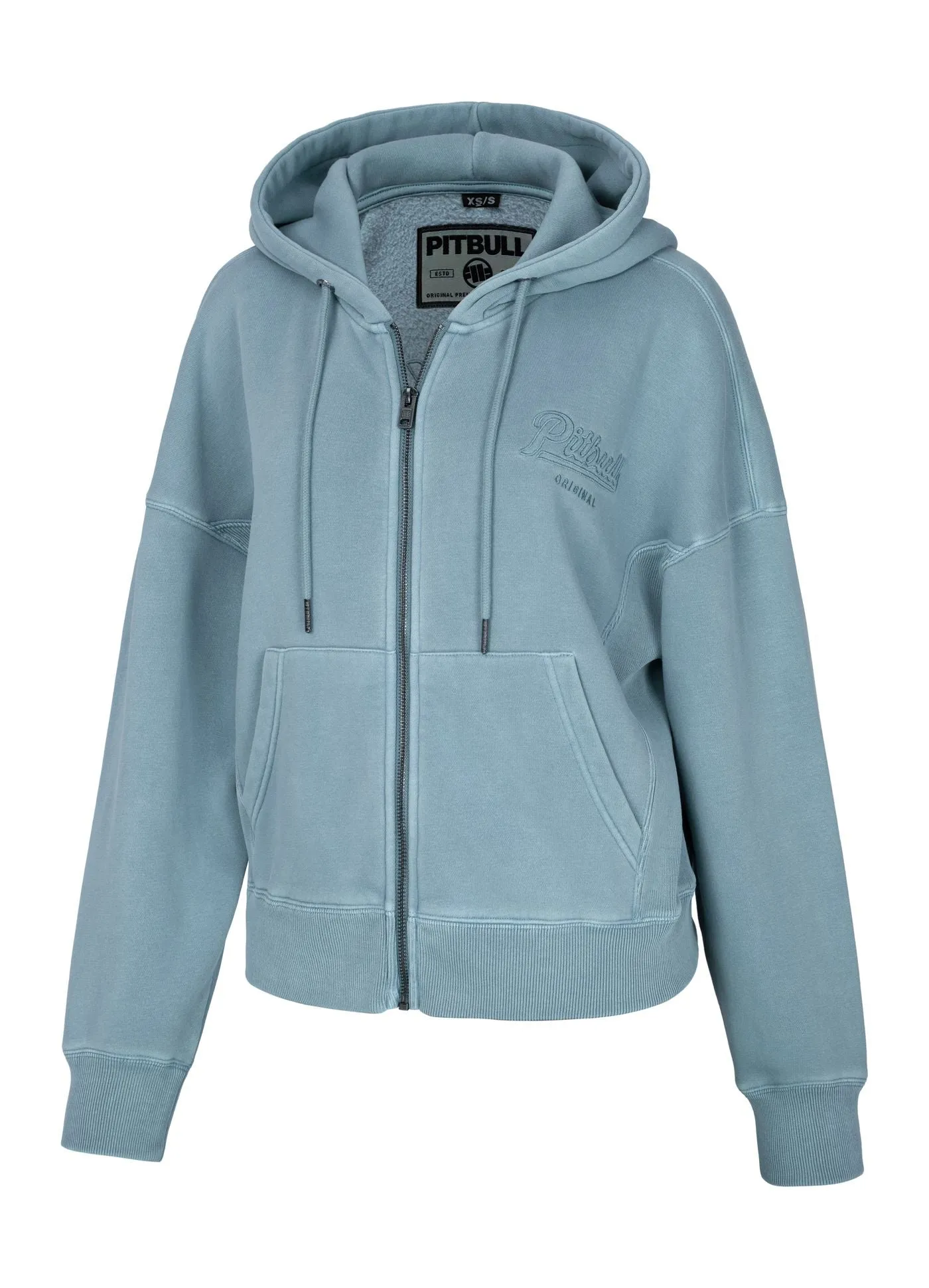Women's zip-up hoodie Washed Manzanita II - Blue