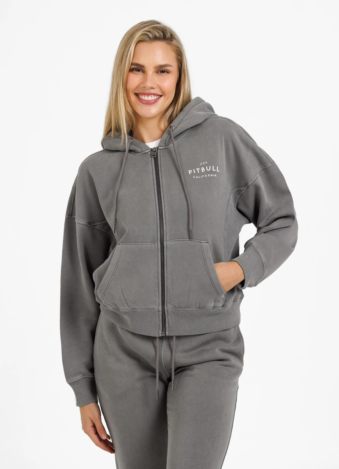 Women's zip-up hoodie Washed Manzanita