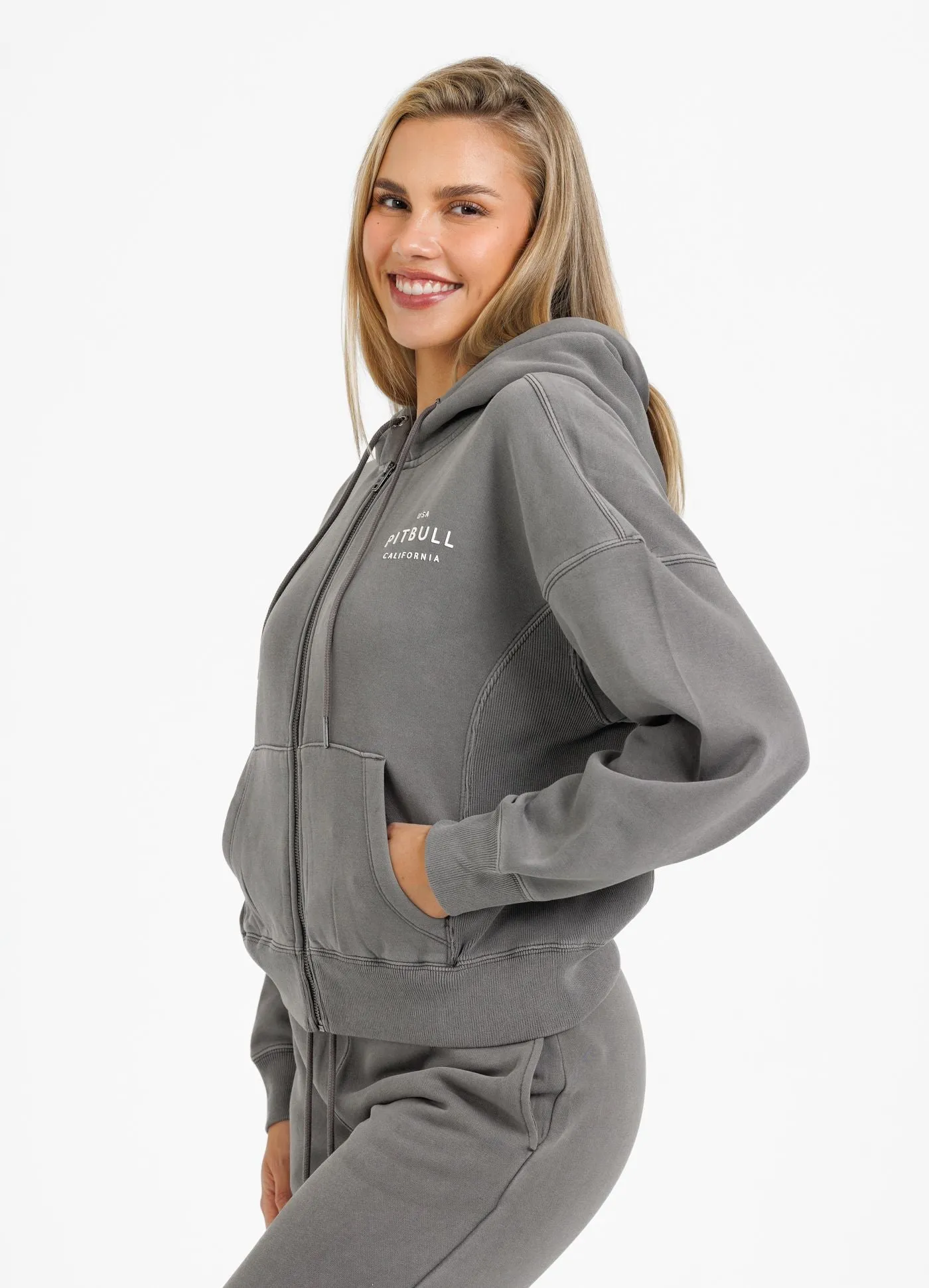 Women's zip-up hoodie Washed Manzanita