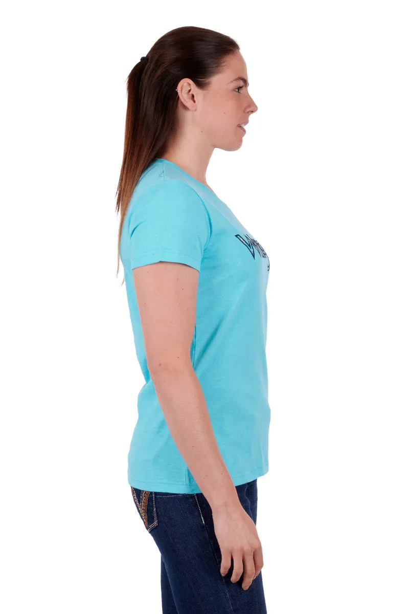 Wrangler Addison SS Ladies Tee Aqua