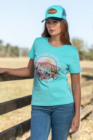 Wrangler Ladies Sara SS Tee Aqua