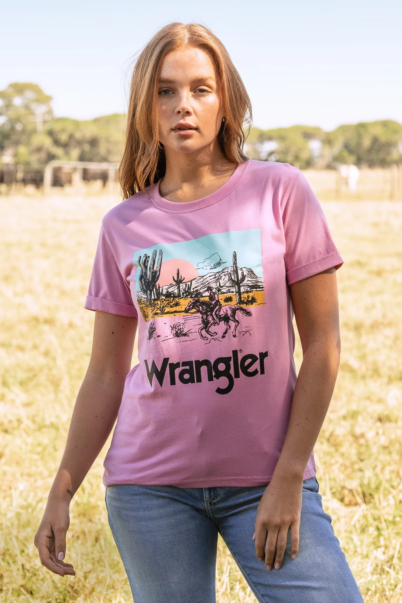 Wrangler Ladies Tegan SS Tee Pink