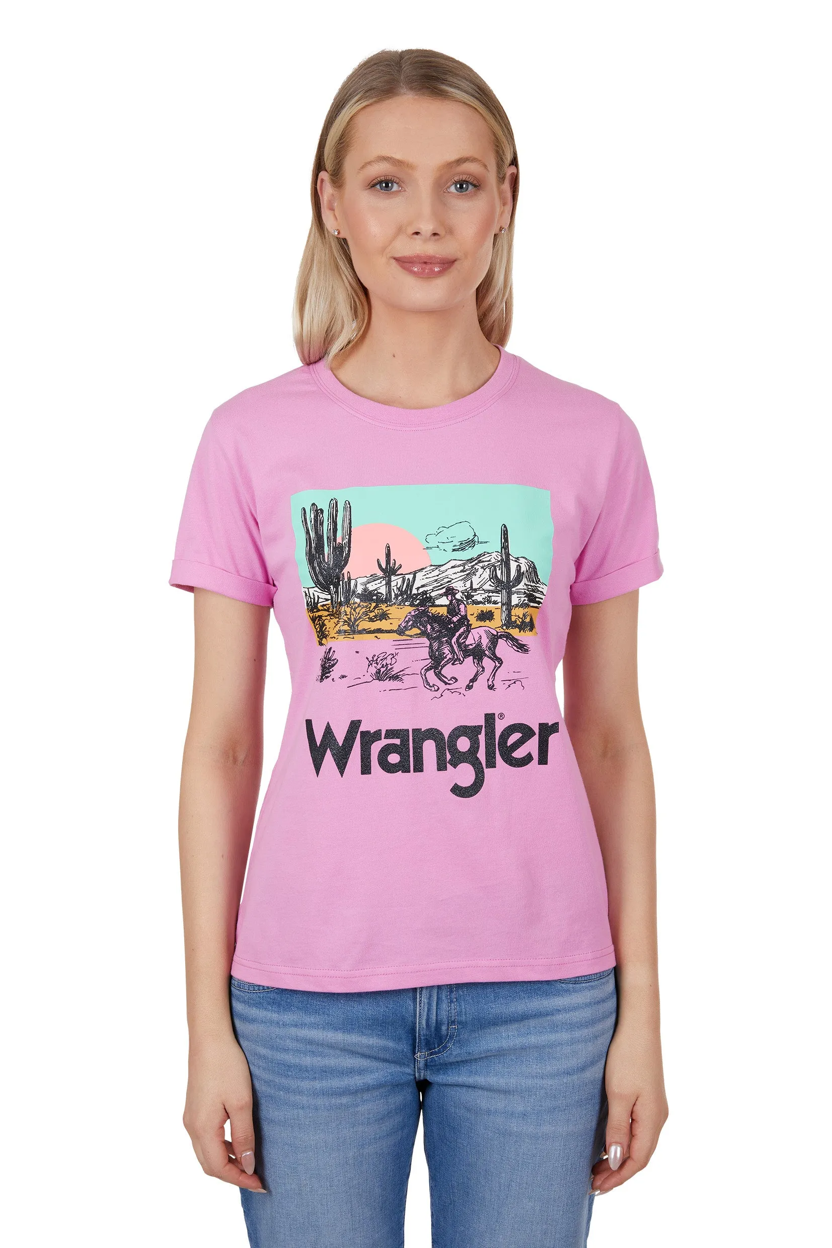 Wrangler Ladies Tegan SS Tee Pink