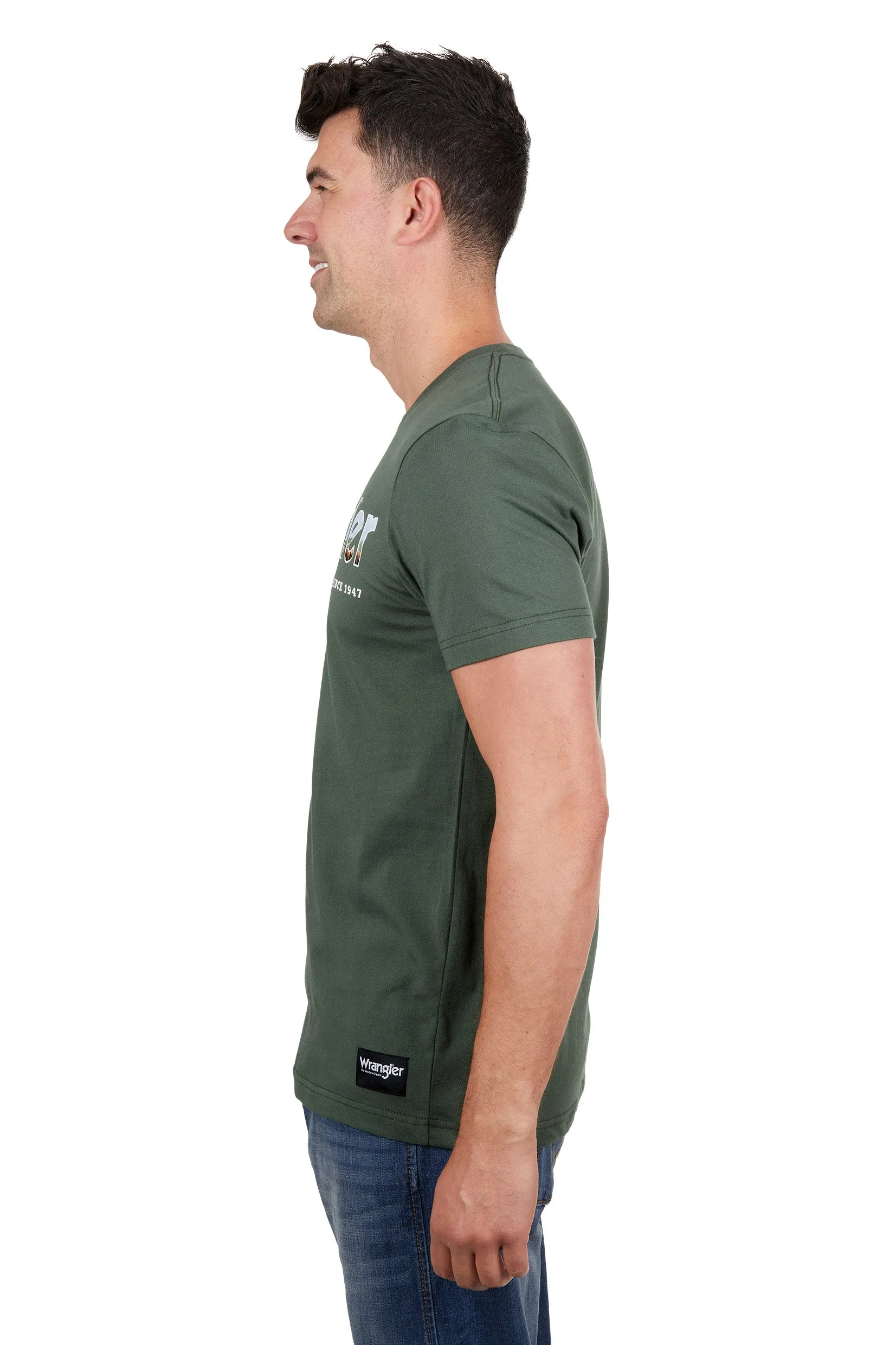 Wrangler Lucas Mens SS Tee Cypress