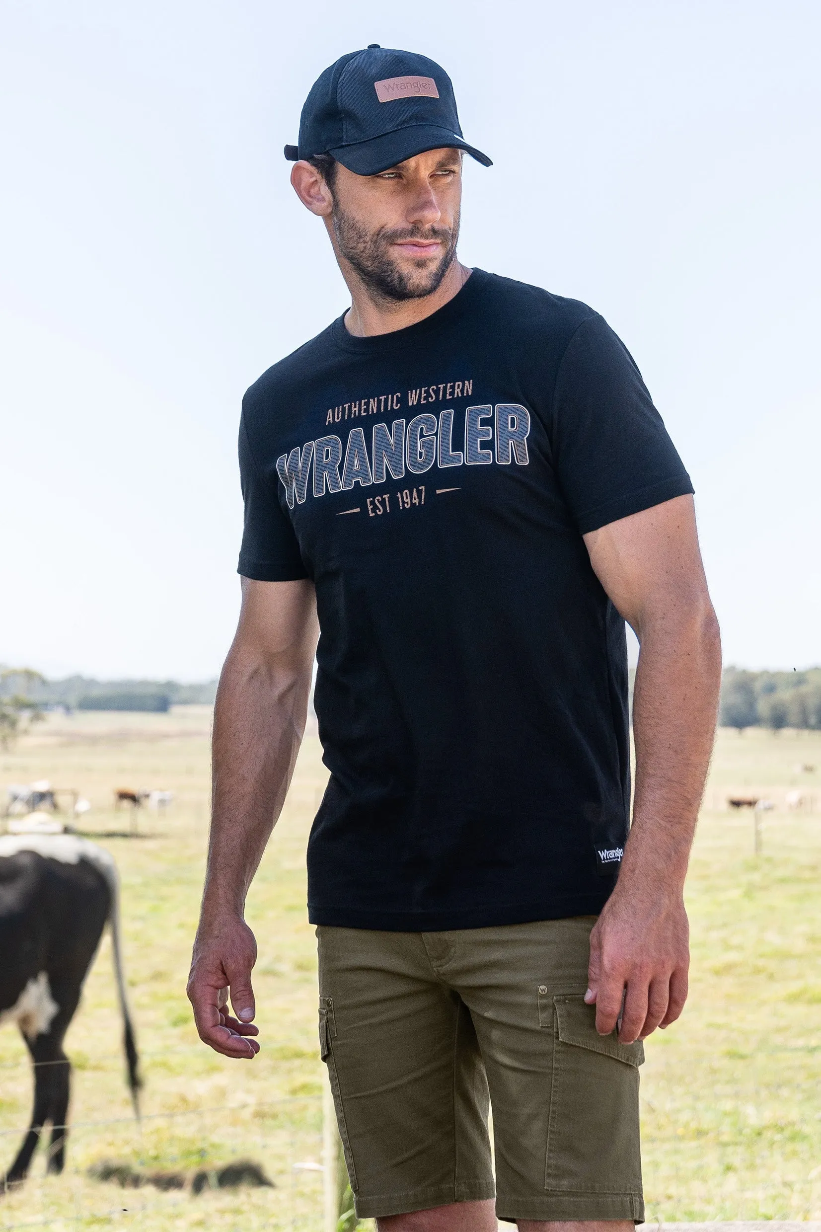Wrangler Mens Aaron SS Tee Black