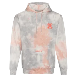 X5CAPE Tie Dye Hoodie - Grey Pink Marble