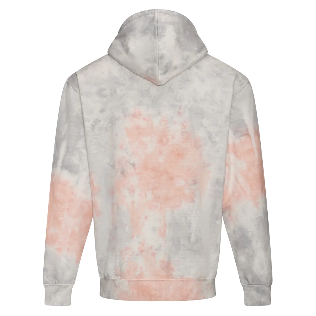 X5CAPE Tie Dye Hoodie - Grey Pink Marble