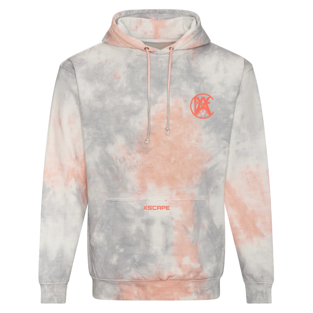 X5CAPE Tie Dye Hoodie - Grey Pink Marble