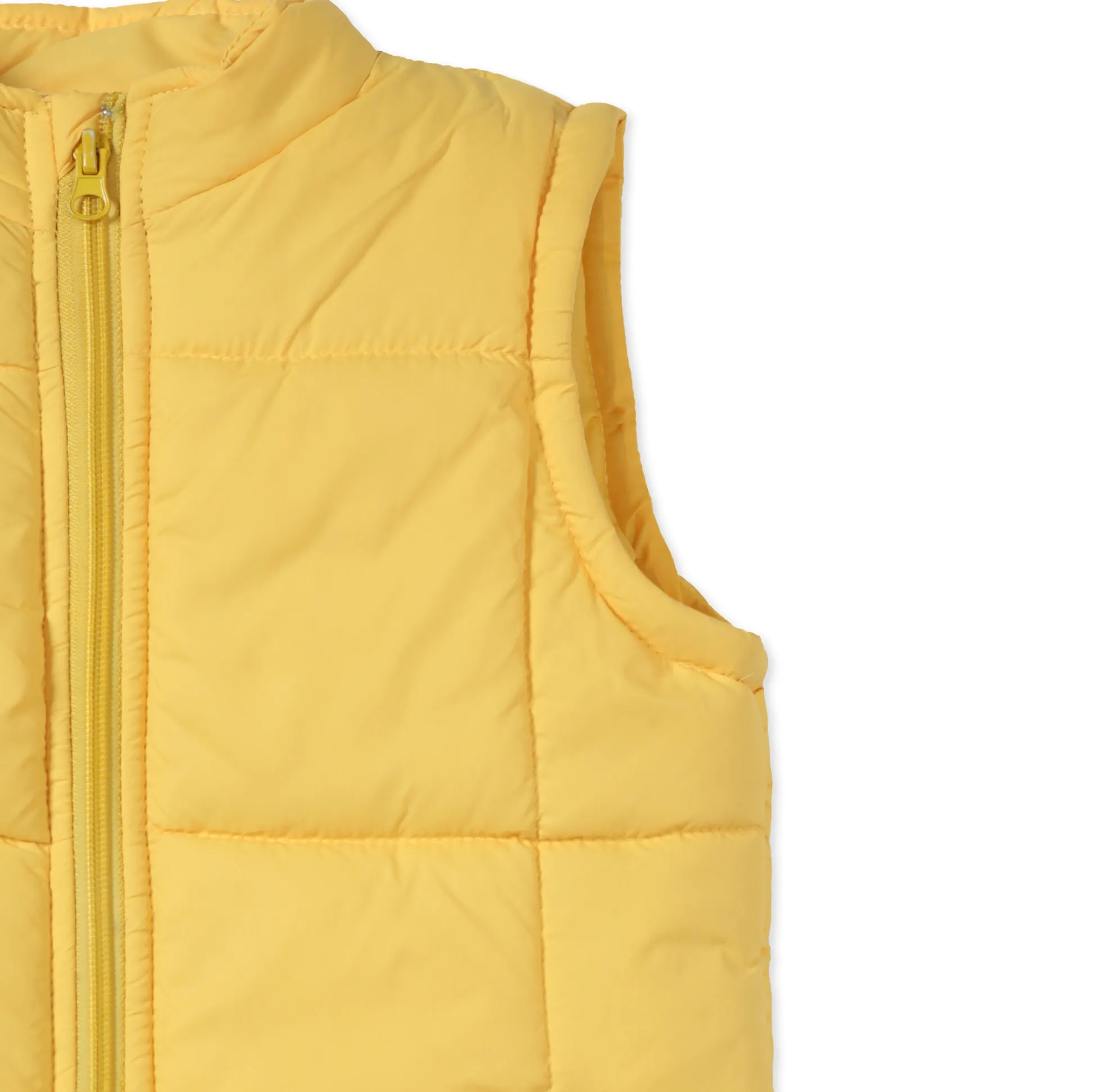 Yellow Puffer Vest  Jacket
