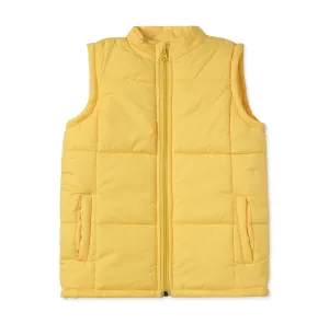 Yellow Puffer Vest  Jacket