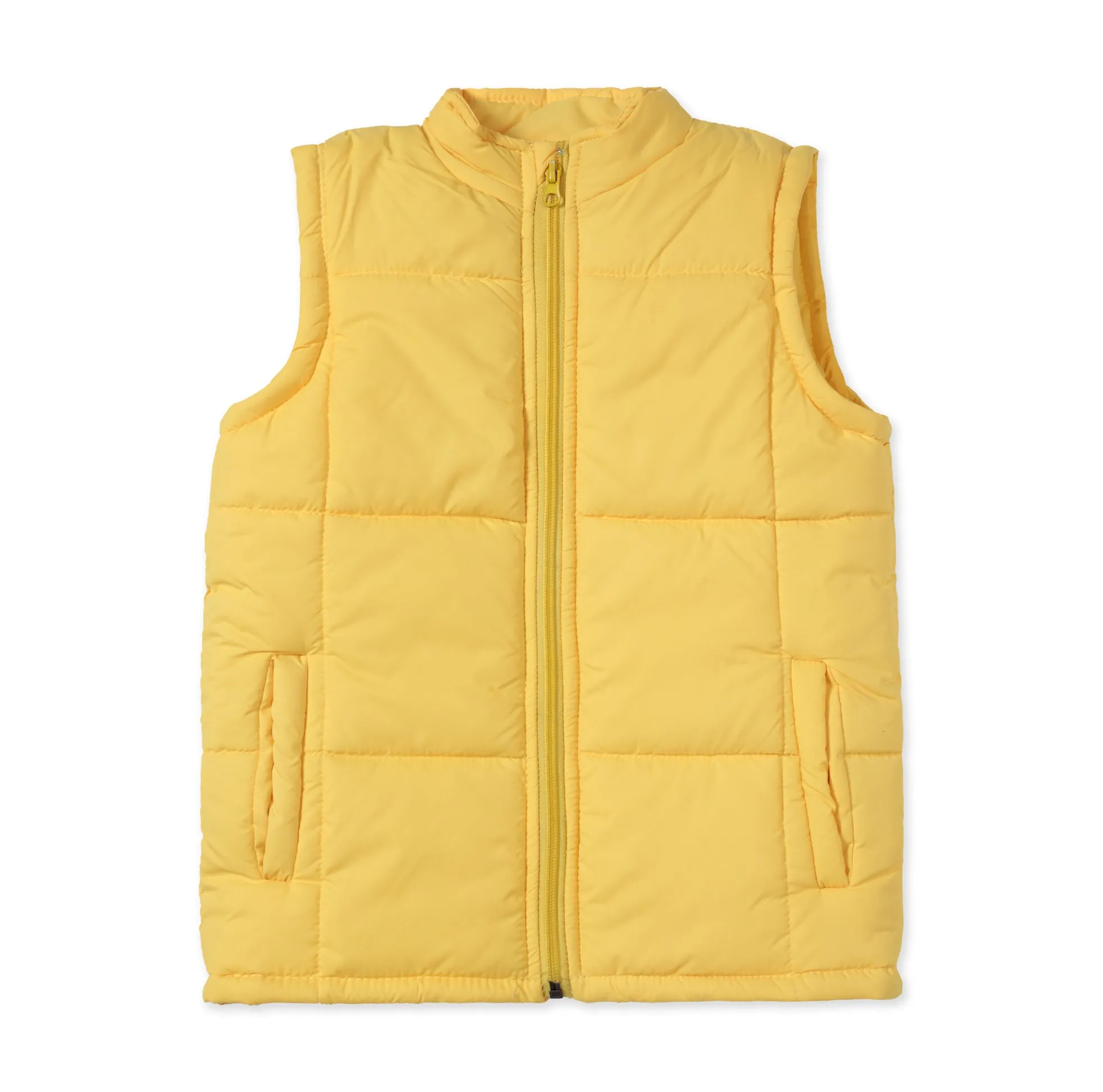 Yellow Puffer Vest  Jacket