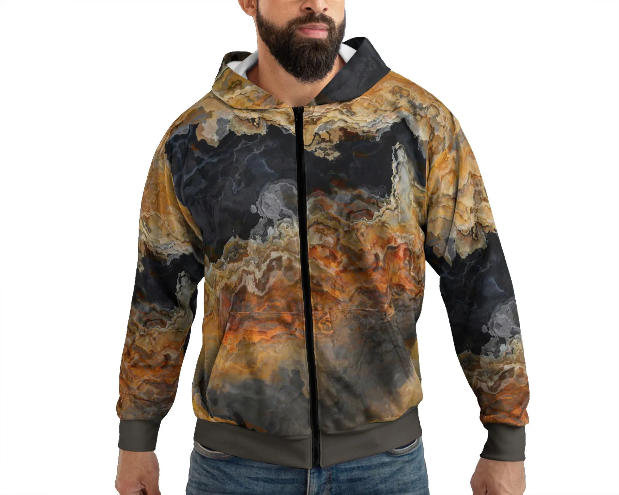 Zip Hoodie, Black Canyon