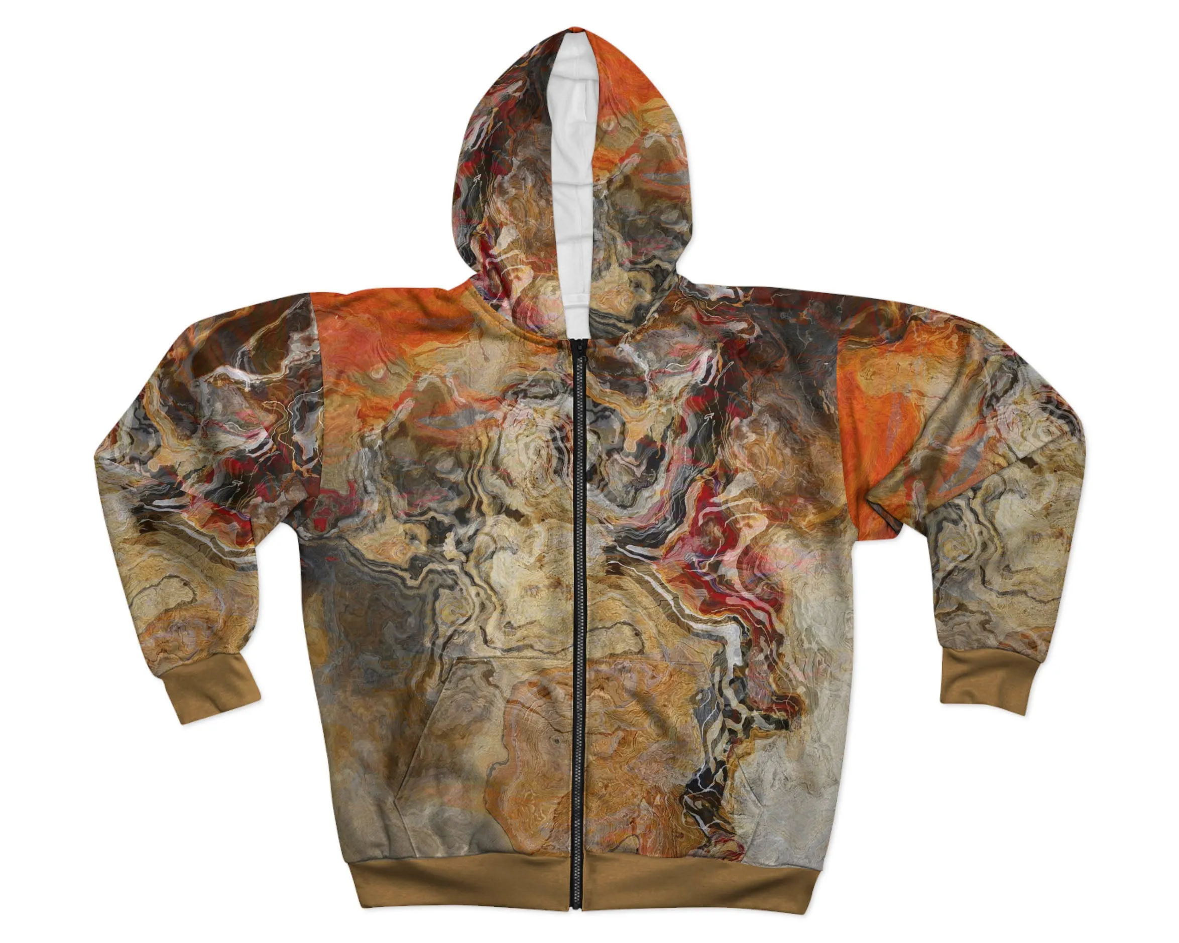 Zip Hoodie, Cinnamon River