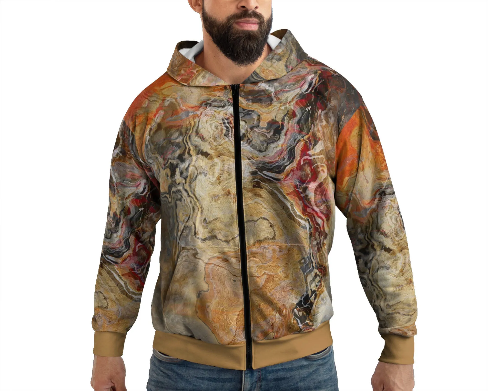Zip Hoodie, Cinnamon River