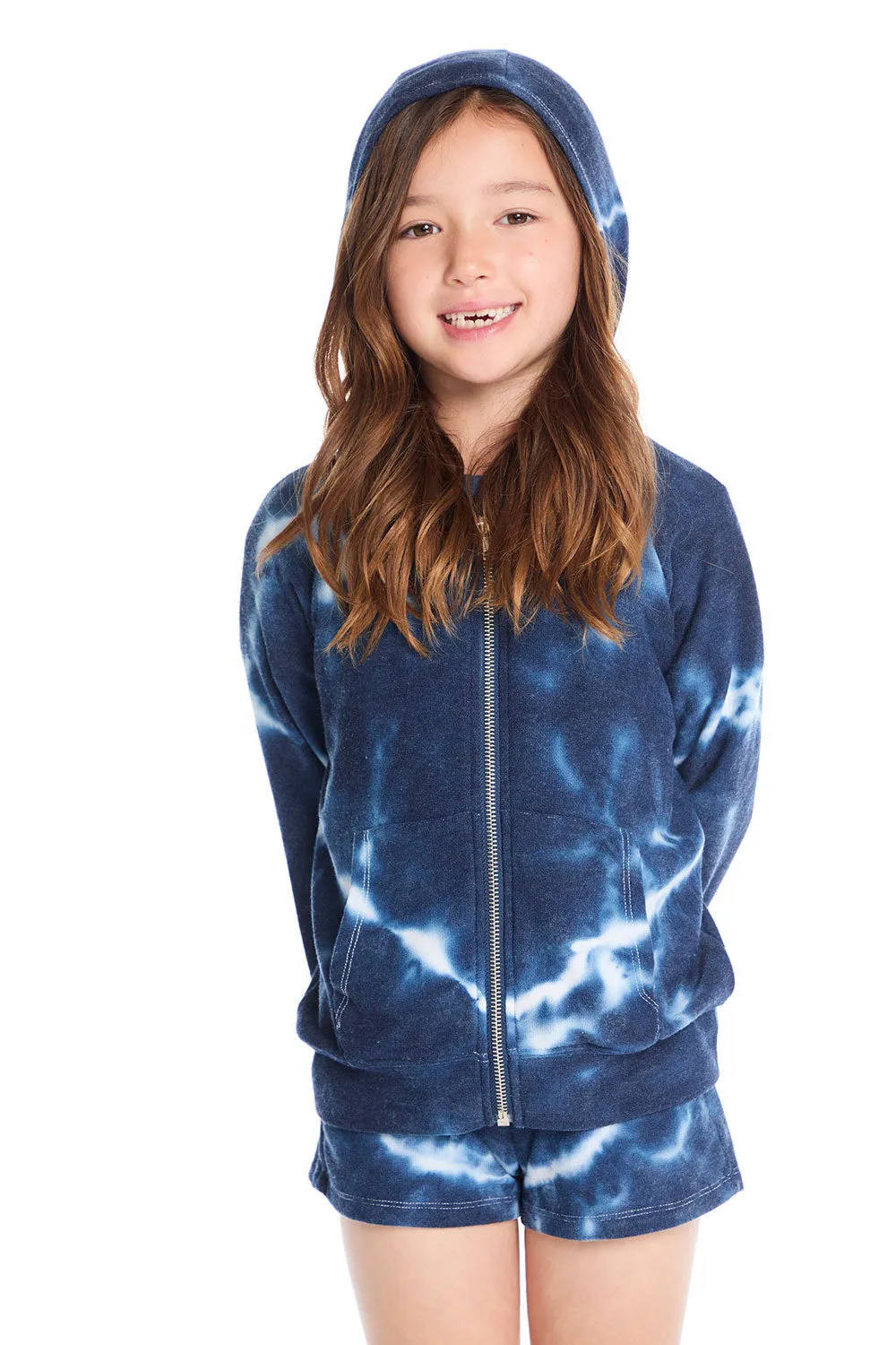 Zip Up Indigo Heart Hoodie