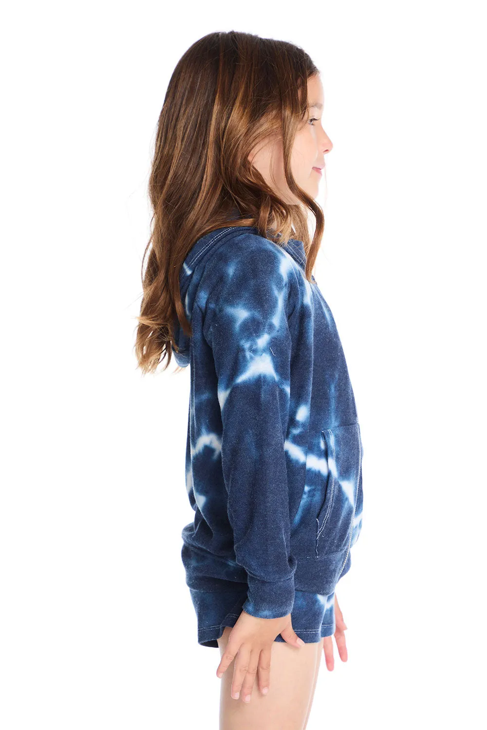 Zip Up Indigo Heart Hoodie