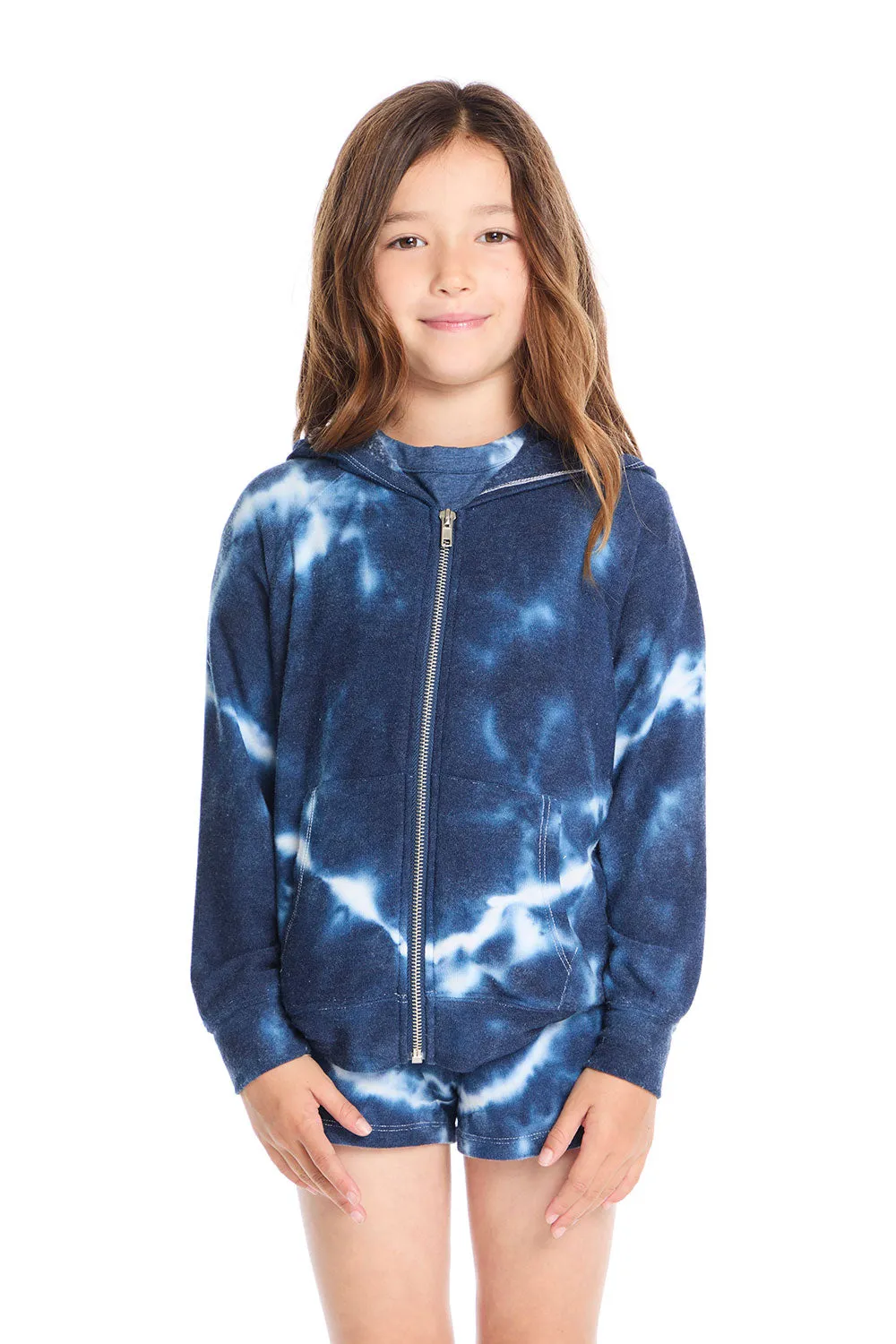 Zip Up Indigo Heart Hoodie