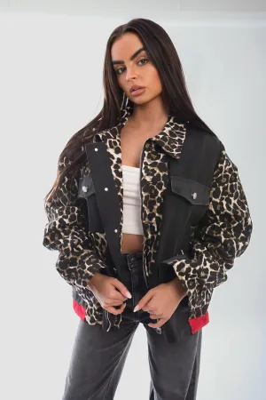 Zip Up Leopard Print Jacket